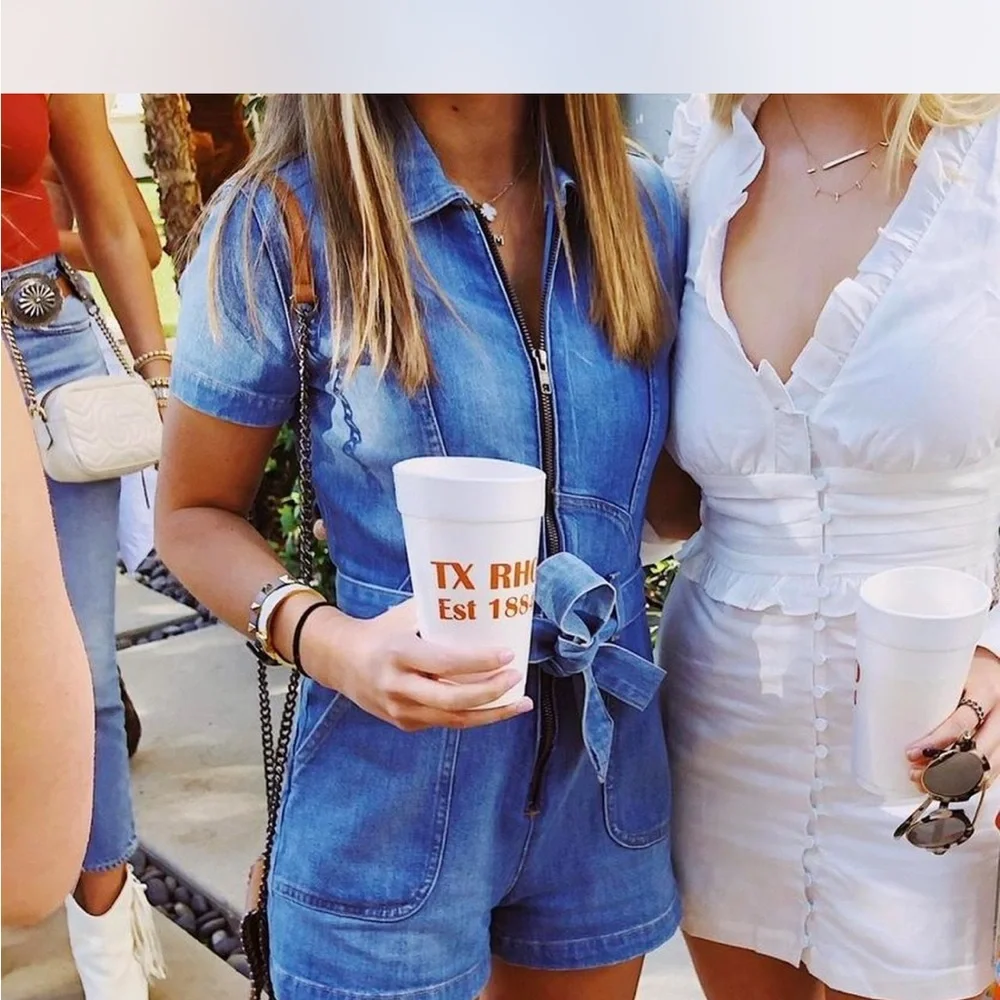 Alice & Olivia Denim Romper - Picture 1 of 2